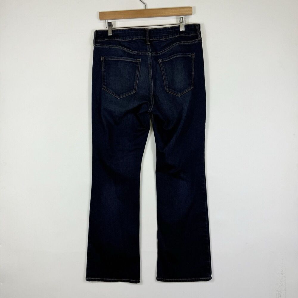 Old Navy Blue Dark Wash‎ Boot Cut Light Distress Denim Jeans Women's Sz 12 Short - Picture 3 of 6
